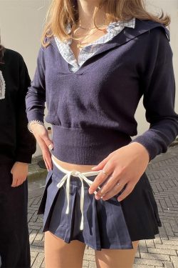 Spliced American Style Casual Set for Women - Low Waist Leggings & Top - Spring 2025 College Style Outfit