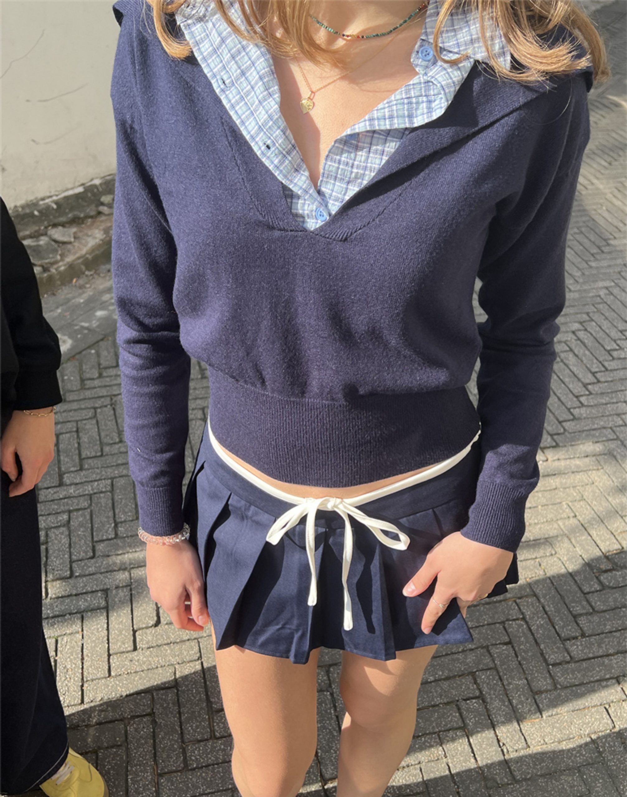 Spliced American Style Casual Set for Women - Low Waist Leggings & Top - Spring 2025 College Style Outfit Spliced American Style Casual Set for Women - Low Waist Leggings & Top - Spring 2025 College Style Outfit