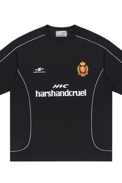 Spliced Typography Printed Football Club Training Short Sleeve T-Shirt - Casual Streetwear, Perfect for Sports and Everyday Wear