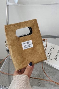 Spring/Summer 2025 Women's Paper Bag Handbag - Portable Phone Crossbody Shoulder Bag in Trendy Design