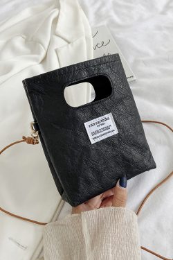 Spring/Summer 2025 Women's Paper Bag Handbag - Portable Phone Crossbody Shoulder Bag in Trendy Design
