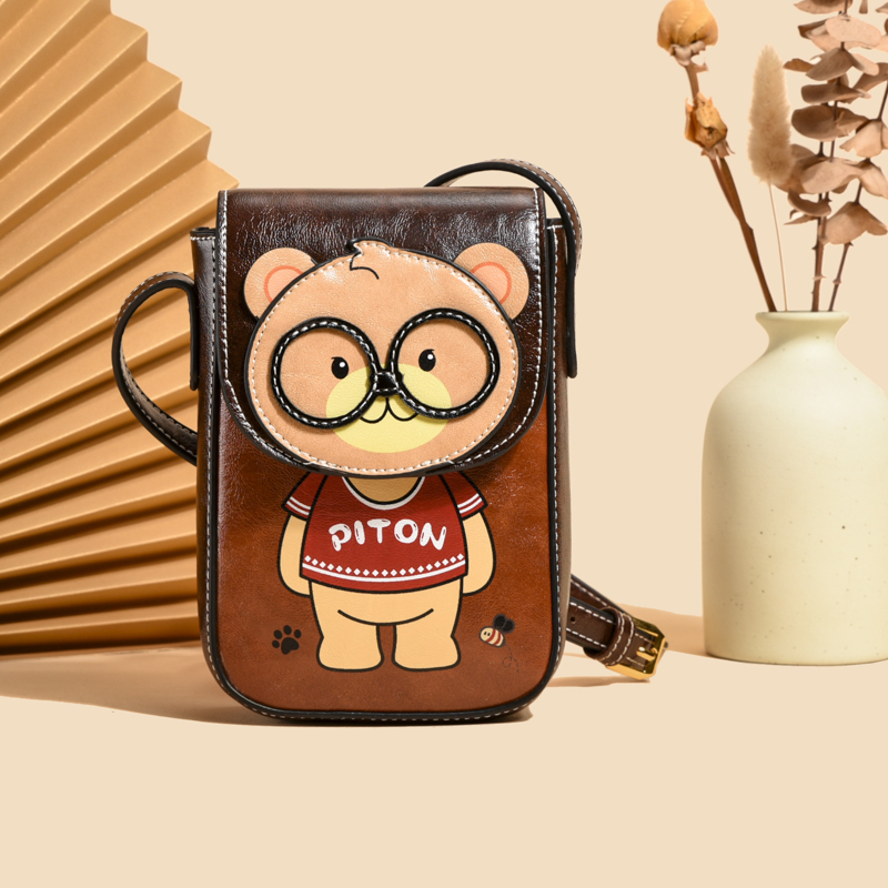 Stylish Cartoon Bear Shoulder Crossbody Bag for Women, 2025 Trendy Small Square Phone Bag, Cute Fashion Accessory Stylish Cartoon Bear Shoulder Crossbody Bag for Women, 2025 Trendy Small Square Phone Bag, Cute Fashion Accessory