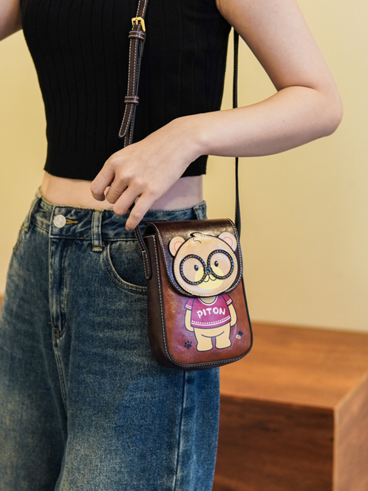 Stylish Cartoon Bear Shoulder Crossbody Bag for Women, 2025 Trendy Small Square Phone Bag, Cute Fashion Accessory Stylish Cartoon Bear Shoulder Crossbody Bag for Women, 2025 Trendy Small Square Phone Bag, Cute Fashion Accessory
