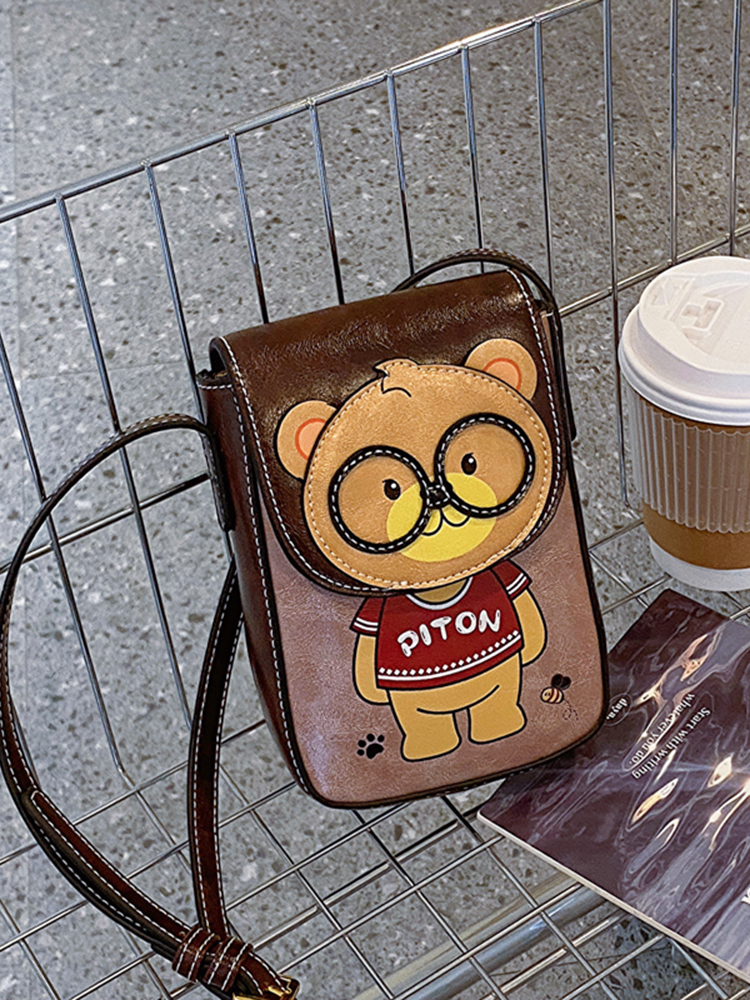 Stylish Cartoon Bear Shoulder Crossbody Bag for Women, 2025 Trendy Small Square Phone Bag, Cute Fashion Accessory Stylish Cartoon Bear Shoulder Crossbody Bag for Women, 2025 Trendy Small Square Phone Bag, Cute Fashion Accessory