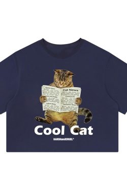 Stylish Cool 'Little Raccoon' Graphic T-shirt - Pure Cotton Short Sleeve - Trendy Casual Wear