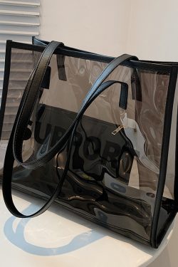 Stylish Transparent Jelly Shoulder Bag for Women - Trendy Large-Capacity Tote Bag for Spring/Summer 2025 Fashion