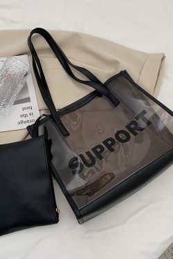 Stylish Transparent Jelly Shoulder Bag for Women - Trendy Large-Capacity Tote Bag for Spring/Summer 2025 Fashion