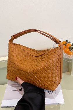 Summer 2025 Korean-Style Woven Large-Capacity Handbag for Women, Minimalist Casual Small Square Crossbody Bag