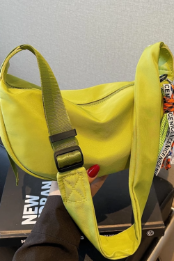 Summer Candy-Colored Nylon Dumpling Bag for Women - Versatile Canvas Crossbody for Commuting, 2025 Trendy Style