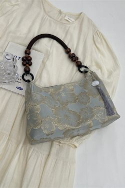 Summer Chinese-Style Women's Shoulder Bag - Large Capacity National Wind Tote Bucket Bag for Commuting