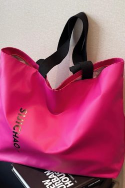 Summer Large Capacity Women's Tote Bag 2025 - Stylish Nylon Shoulder Bag for Short Trips & Commuting