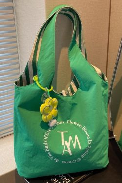 Summer Striped Canvas Tote Bag for Women - Large Capacity Double-Sided Shoulder Commuter Bag - Versatile Fashion Accessory