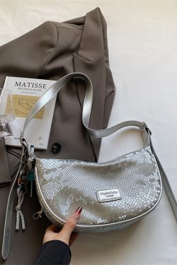 Summer Textured Silver Dumpling Bag for Women - 2025 New Style, Versatile Crossbody Phone Bag, Trendy and Functional