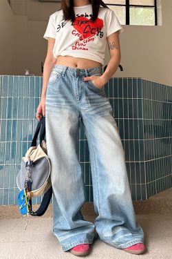 Summer Thin Washed Straight-Leg Jeans for Men and Women - American Retro Loose Fit Casual Pants