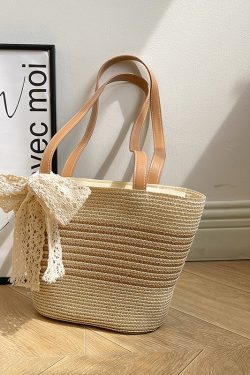 Summer Trendy Casual Woven Straw Bag for Women - Simple Beach Vacation Underarm Tote 2025 Fashion