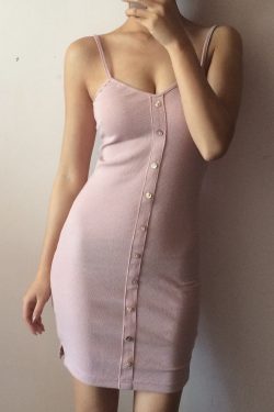 Summer Versatile Basic Sexy V-Neck Ribbed Camisole Dress - Trendy 90s Inspired Fashion for Effortless Style