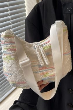 Summer Women’s Canvas Dumpling Bag - New 2025 Japanese Korean Style Single Shoulder Crossbody Tote - Versatile Commuter Bag