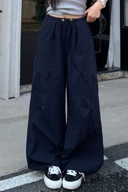 Summer Women's Loose Wide-Leg Work Pants - Mid-Waist Casual Straight Trousers in American Style, Slimming Fit