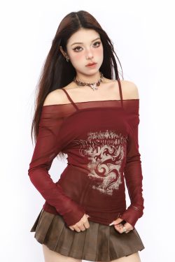 Summer Women's One-Shoulder Spaghetti Strap Mesh Two-Piece Outfit - American Style, Waist-Cinching, Slim Fit, Sun Protection