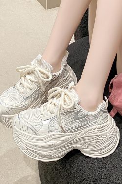 Thick-Soled Dad Shoes for Women - Summer Height-Increasing Mesh Casual Sneakers, Breathable Sports Shoes for Petite Figures, 2024
