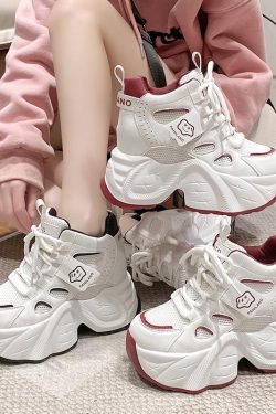 Thick-Soled European-Style Dad Shoes for Women, 2025 Spring Casual Footwear, Height-Increasing Sneakers for Petite Women