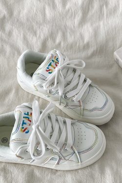 Thick-Soled White Bread Shoes for Women - 2025 Spring Autumn Retro Sports Sneakers, Versatile Y2K Style