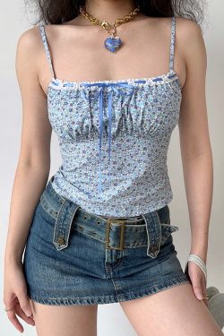 Three-Dimensional Cut Floral Camisole - Women's Slim Fit Sleeveless Top in European & American Style, Y2K Inspired Fashion