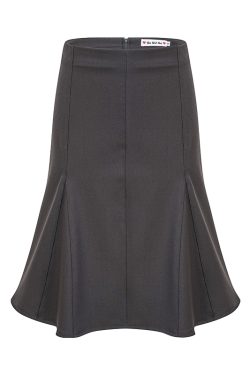 Three-Dimensional Cut Mermaid Skirt - Women's Mid-Waist A-Line Slimming Skirt in European American Style