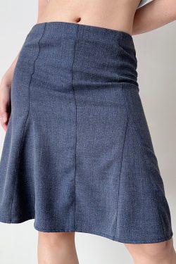 Three-Dimensional Cut Mermaid Skirt - Women's Mid-Waist A-Line Slimming Skirt in European American Style