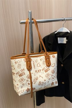 Trendy 2025 Women's Large Capacity Tote Bag - Versatile Commuter Shoulder Bag for Everyday Fashion