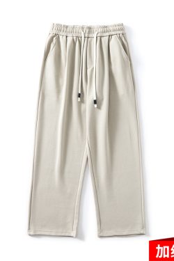 Trendy American Heavyweight Loose Wide-Leg Sports Pants for Men and Women, Draping Effect Trousers for Spring and Autumn