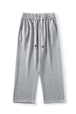 Trendy American Heavyweight Loose Wide-Leg Sports Pants for Men and Women, Draping Effect Trousers for Spring and Autumn