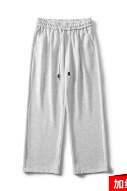 Trendy American Heavyweight Loose Wide-Leg Sports Pants for Men and Women, Draping Effect Trousers for Spring and Autumn