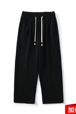 Trendy American Heavyweight Loose Wide-Leg Sports Pants for Men and Women, Draping Effect Trousers for Spring and Autumn