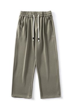 Trendy American Heavyweight Loose Wide-Leg Sports Pants for Men and Women, Draping Effect Trousers for Spring and Autumn
