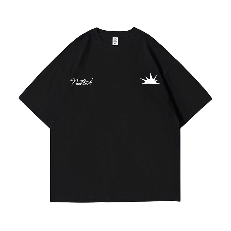 Trendy American Minimalist Short-Sleeve T-Shirt for Men, Loose Fit Plus Size Couple's Top for Spring Fashion Trendy American Minimalist Short-Sleeve T-Shirt for Men, Loose Fit Plus Size Couple's Top for Spring Fashion