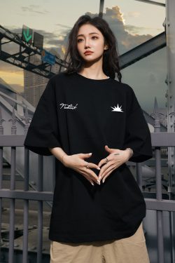 Trendy American Minimalist Short-Sleeve T-Shirt for Men, Loose Fit Plus Size Couple's Top for Spring Fashion