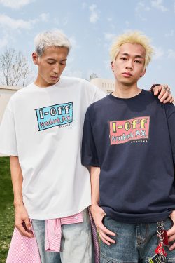 Trendy American Retro Heavyweight Short Sleeve T-Shirt with Dopamine Letter Print Unisex 2025 Model