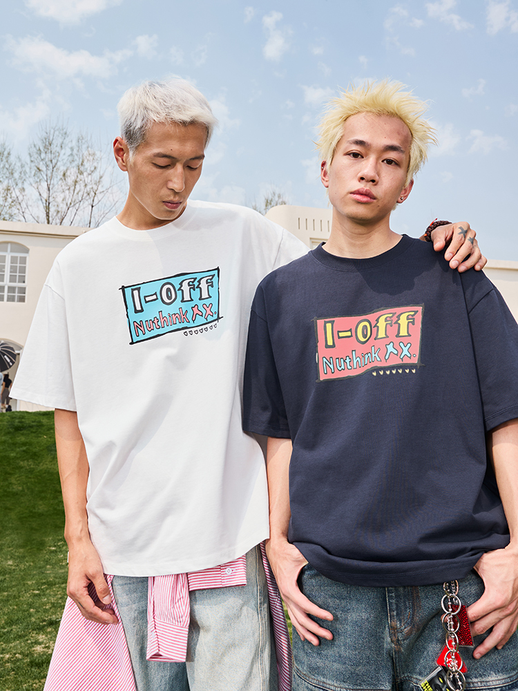 Trendy American Retro Heavyweight Short Sleeve T-Shirt with Dopamine Letter Print Unisex 2025 Model Trendy American Retro Heavyweight Short Sleeve T-Shirt with Dopamine Letter Print Unisex 2025 Model