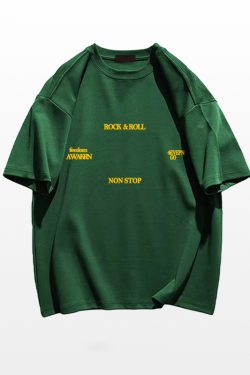 Trendy American Retro Letter Short-Sleeve T-Shirt for Men and Women, Pure Cotton, Plus Size, Loose Fit, Chic Hong Kong Style