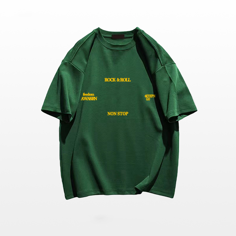 Trendy American Retro Letter Short-Sleeve T-Shirt for Men and Women, Pure Cotton, Plus Size, Loose Fit, Chic Hong Kong Style Trendy American Retro Letter Short-Sleeve T-Shirt for Men and Women, Pure Cotton, Plus Size, Loose Fit, Chic Hong Kong Style