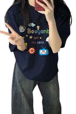 Trendy American Retro Pure Cotton Short-Sleeve T-Shirt for Men and Women - Plus Size Loose Fit Couple Outfit Top