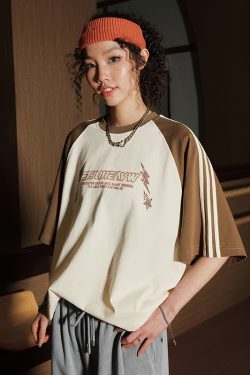 Trendy American Short Sleeve T-Shirt with Three Stripes - Unisex Sports Leisure Tee for Summer 2025 Fashion