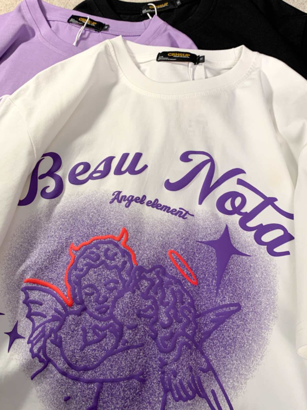 Trendy American Style Heart Graphic Pure Cotton Short-Sleeve T-Shirt for Men and Women Plus Size Loose Fit Round Neck Streetwear Trendy American Style Heart Graphic Pure Cotton Short-Sleeve T-Shirt for Men and Women Plus Size Loose Fit Round Neck Streetwear