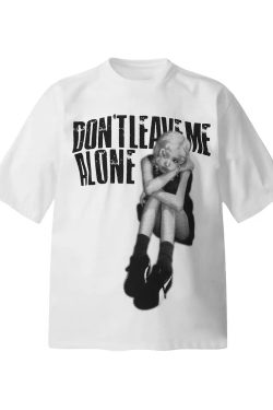 Trendy American-Style Portrait Printed Short-Sleeve T-Shirt for Women - Summer Loose Fit Pure Cotton Slimming Tee Top