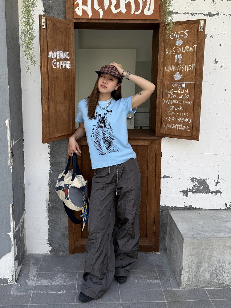 Trendy American Style Printed Dog T-Shirt for Women, Short Sleeve Round Neck, Stretchy and Slightly Loose Summer Top Trendy American Style Printed Dog T-Shirt for Women, Short Sleeve Round Neck, Stretchy and Slightly Loose Summer Top