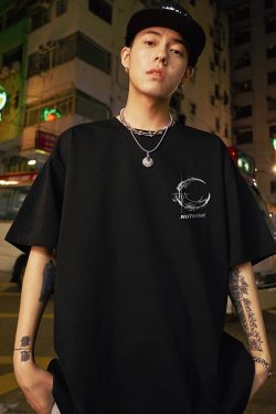 Trendy American-Style Printed Short Sleeve T-Shirt for Men and Women - Loose Fit Heavyweight Tee - Casual 90s Y2K Style