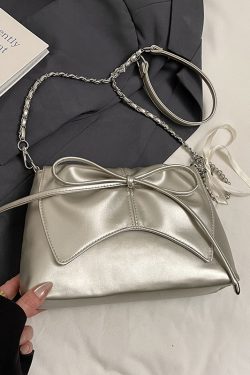 Trendy Ballet-Style Women's Shoulder Bag 2025 - Versatile Crossbody with Silver Chain - Fashionable High-End Feel