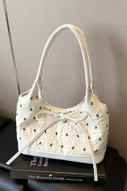 Trendy Bowknot Tote Bucket Bag for Women - High-End Versatile Shoulder Bag Style 2025