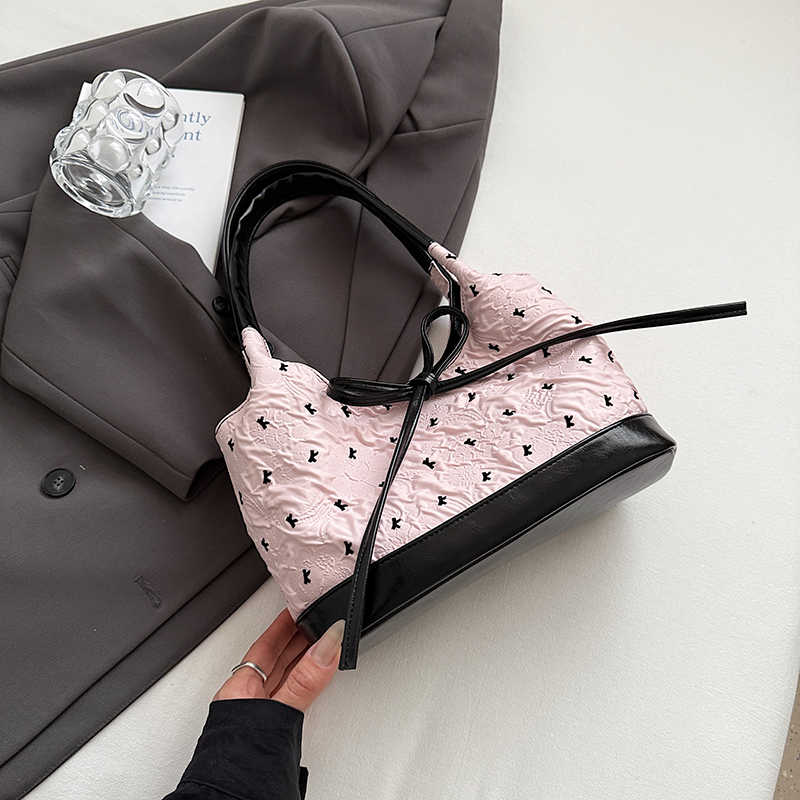 Trendy Bowknot Tote Bucket Bag for Women - High-End Versatile Shoulder Bag Style 2025 Trendy Bowknot Tote Bucket Bag for Women - High-End Versatile Shoulder Bag Style 2025